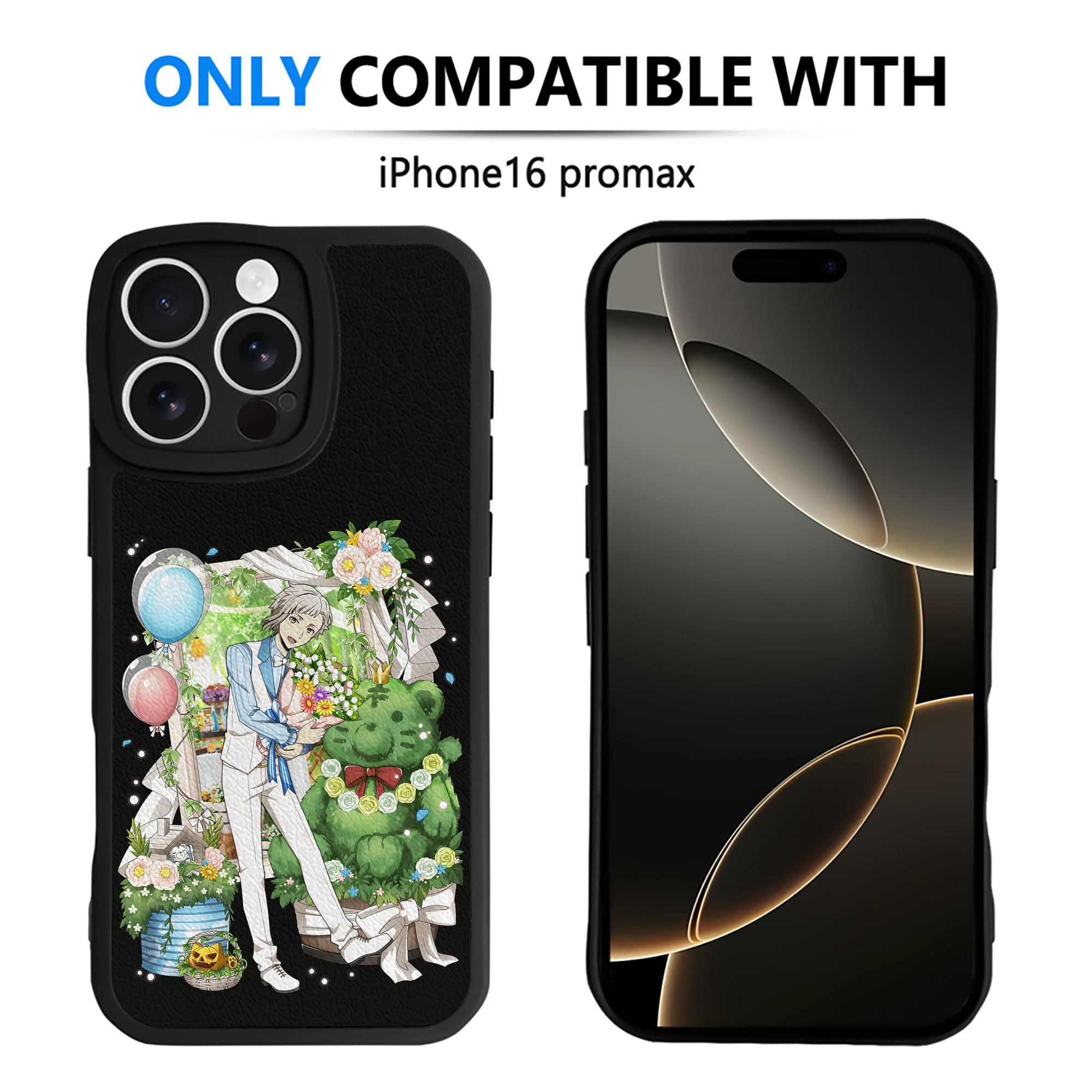 （画像用） 文豪ストレイドッグス Bungo Stray Dogs 【iPhone 16シリーズ対応】シリコンスマホケース（レザー調） 材質：シリコン